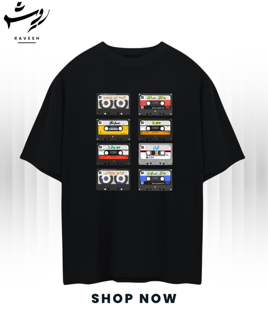 Drop Shoulde Retro Cassette T-Shirt