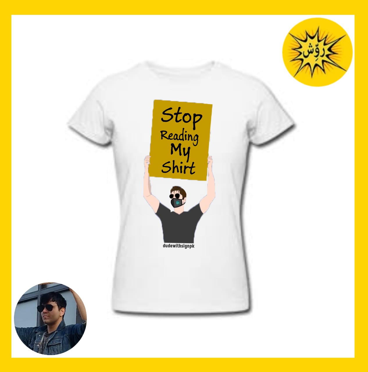 Dude With Sign PK-Stop Reading Shirt